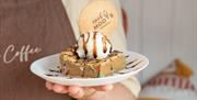 A traybake with ice cream