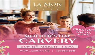 Image shows family on Mother's Day having lunch.