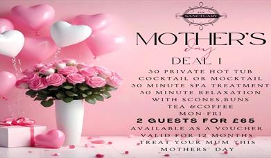 Image shows Mother's Day offer poster.