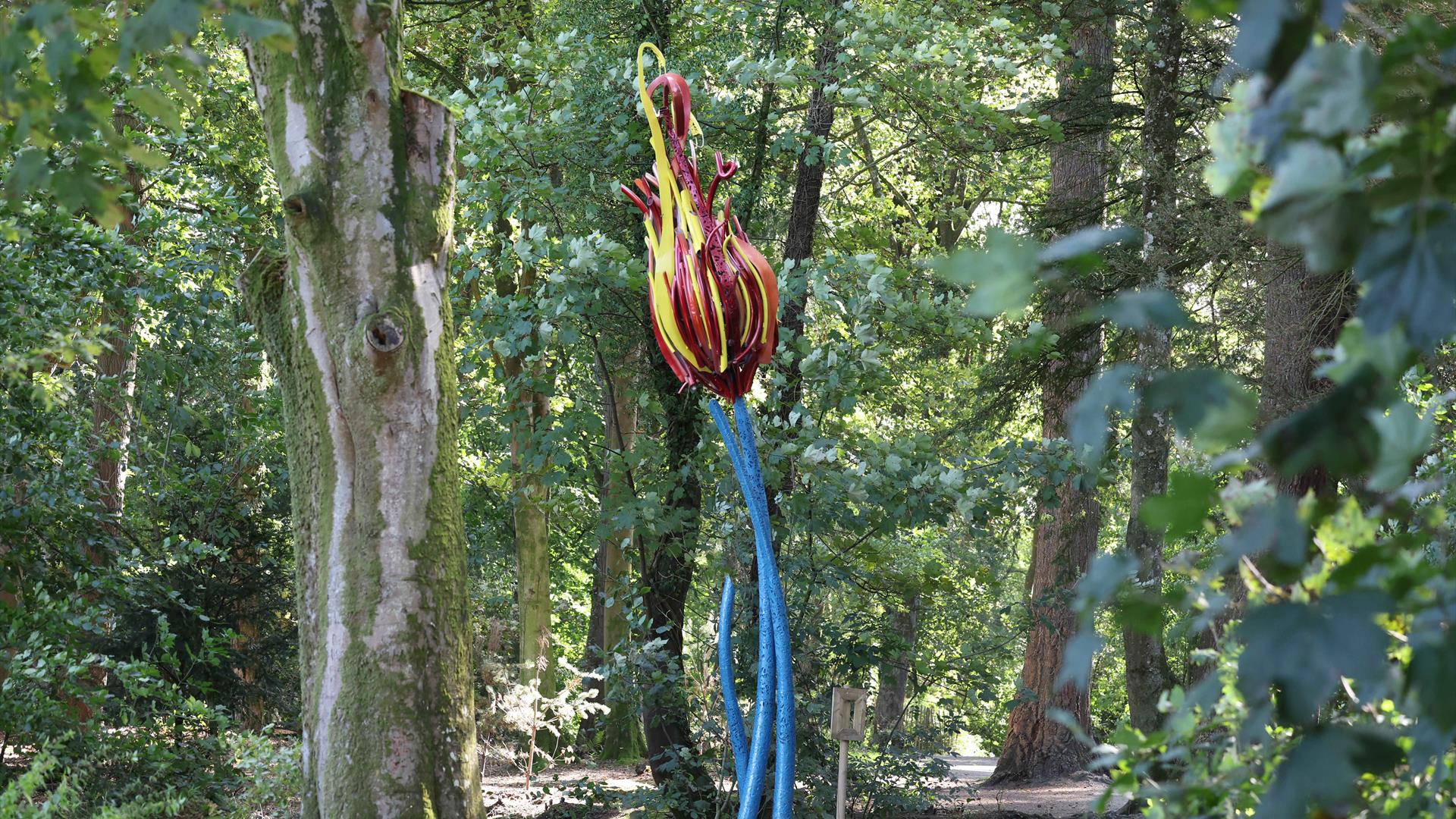The Beacon of Light sculpture in Hillsborough Forest Park