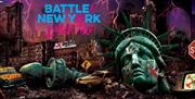 Battle for New York Laser Tag background with logo