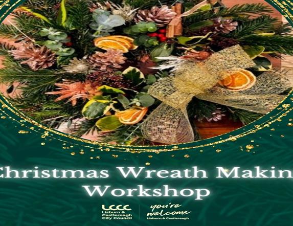 Christmas Wreath Making Workshop Poster