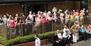 Crowds on the balcony at Down Royal Race Course