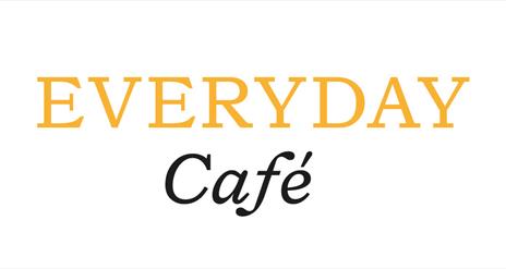 Image shows logo of Everyday Cafe 
in large letters with Everyday typed in yellow & Cafe typed in black