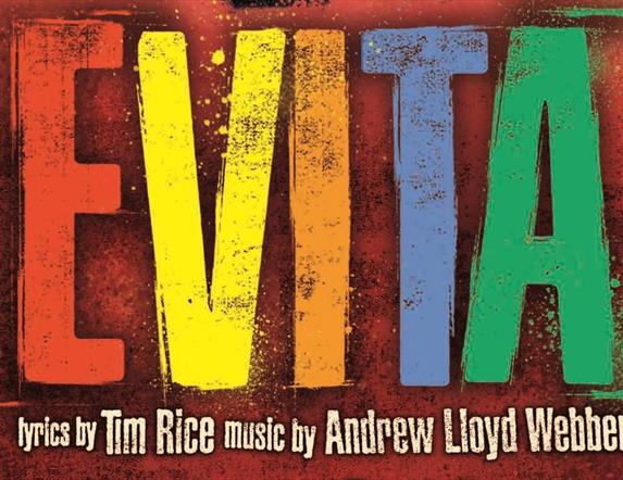 Image is of poster of Evita the musical