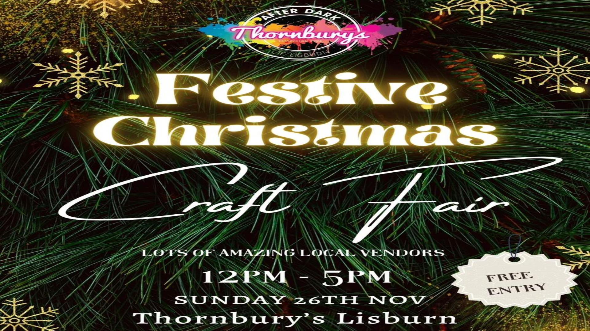 Image is of poster of Thornberry's Festive Craft Fair
