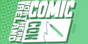 Logo for Comic Con Northern Ireland on green background