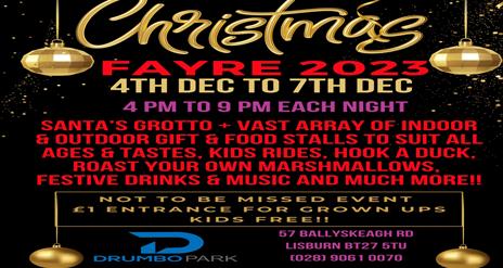Poster for Christmas Event at Drumbo Park