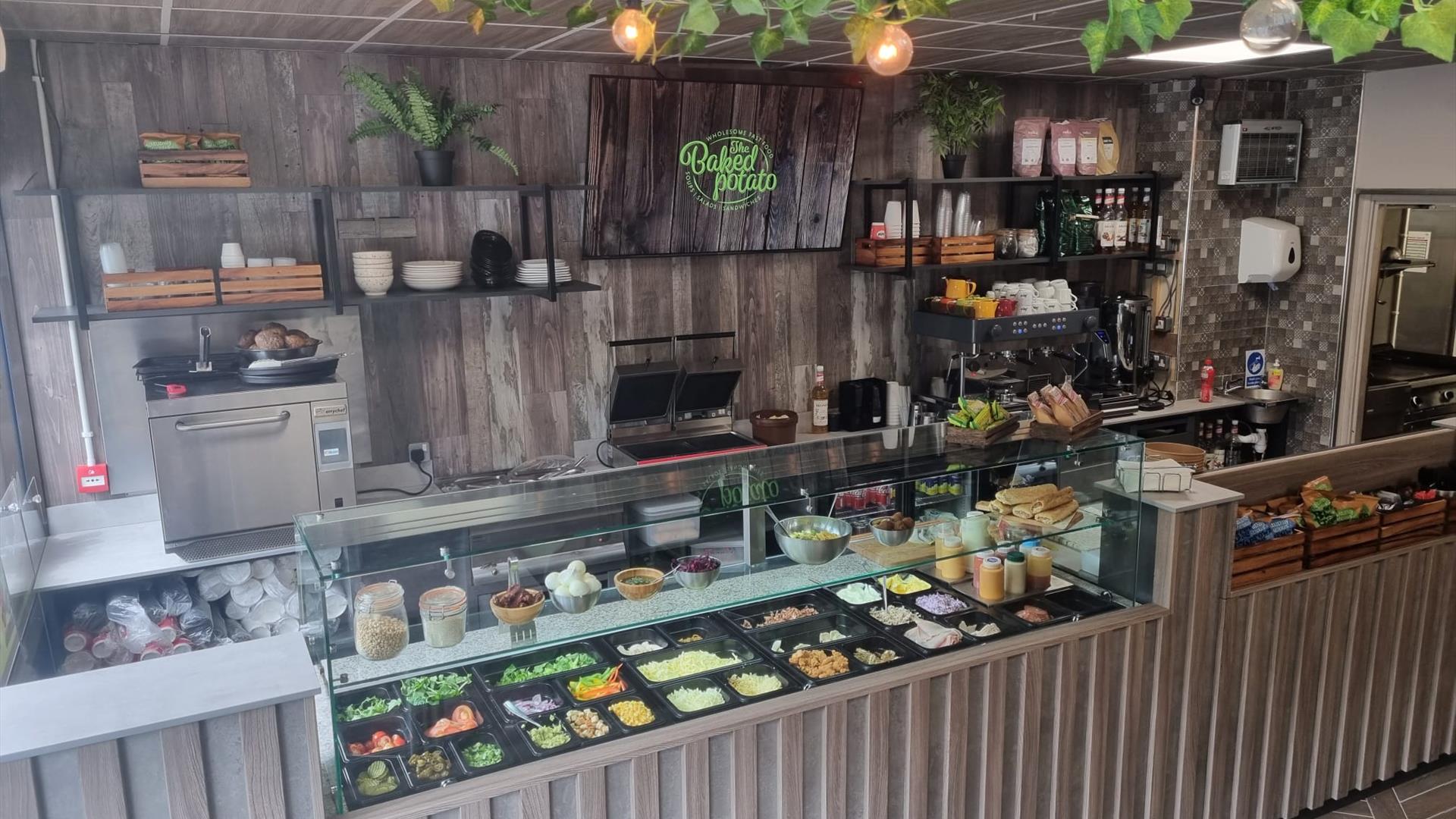 Image is of the deli counter at The Baked Potato in Lisburn