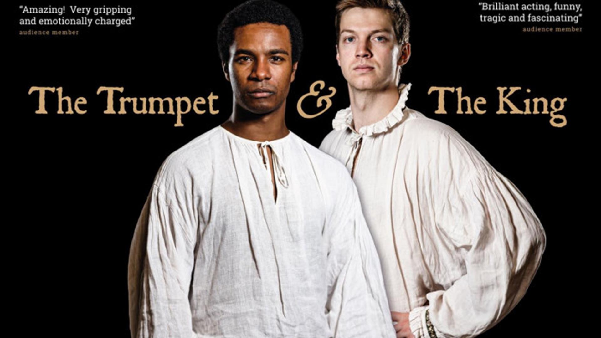 Two male actors in Tudor clothing