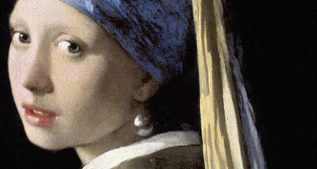 Picture of a girl in a head scarf and a pearl earring