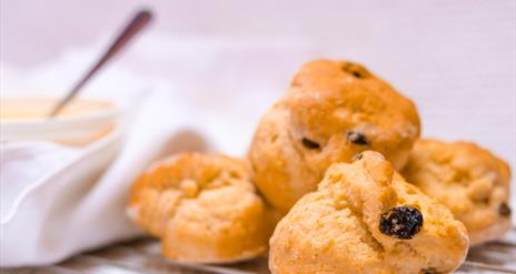 Image shows selection of fruit scones